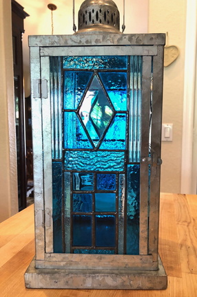 Galvinized Blue Lantern